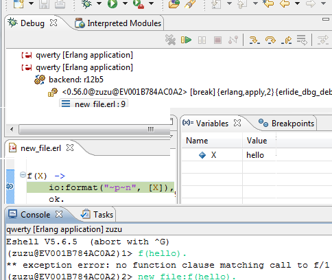 Debugger snapshot